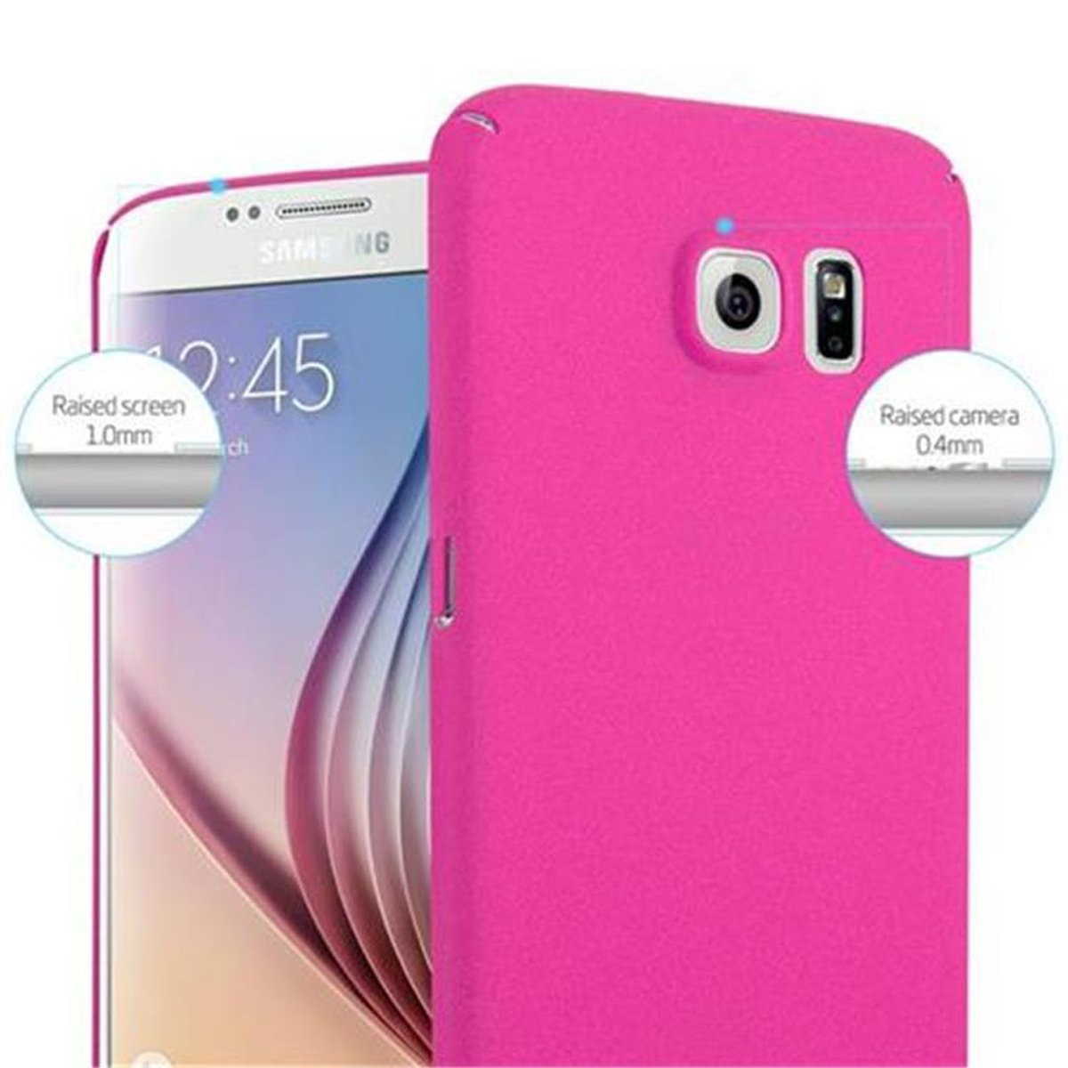 S6, PINK Hülle im Galaxy Case FROSTY Samsung, Backcover, Hard Style, CADORABO Frosty