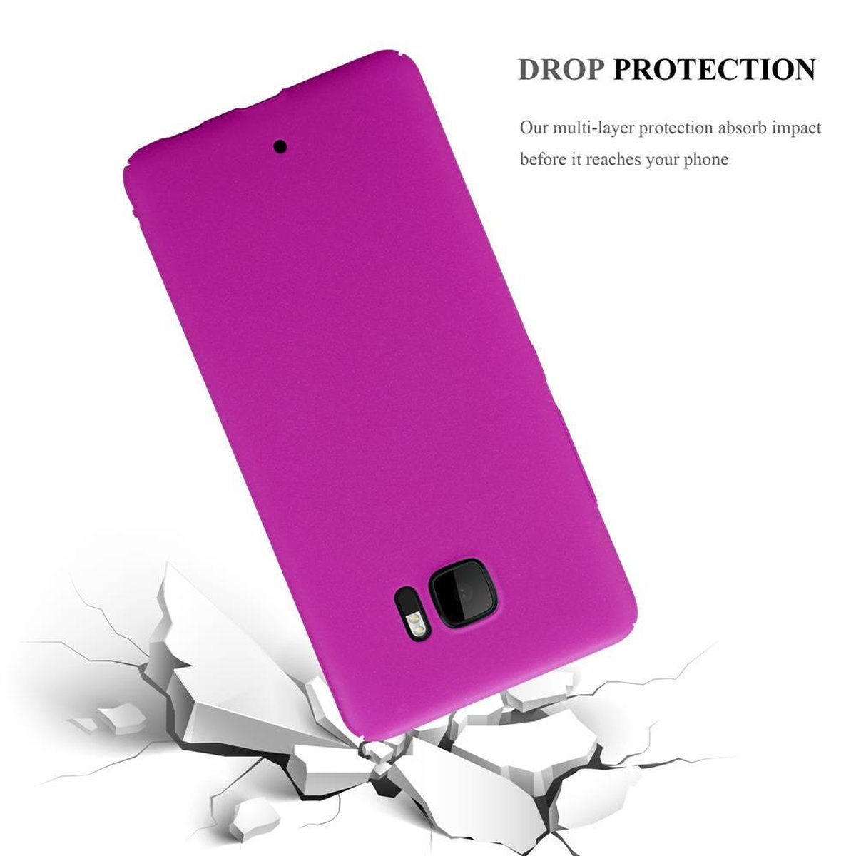 PINK im FROSTY Backcover, Case Frosty U Hard ULTRA, Style, CADORABO HTC, Hülle