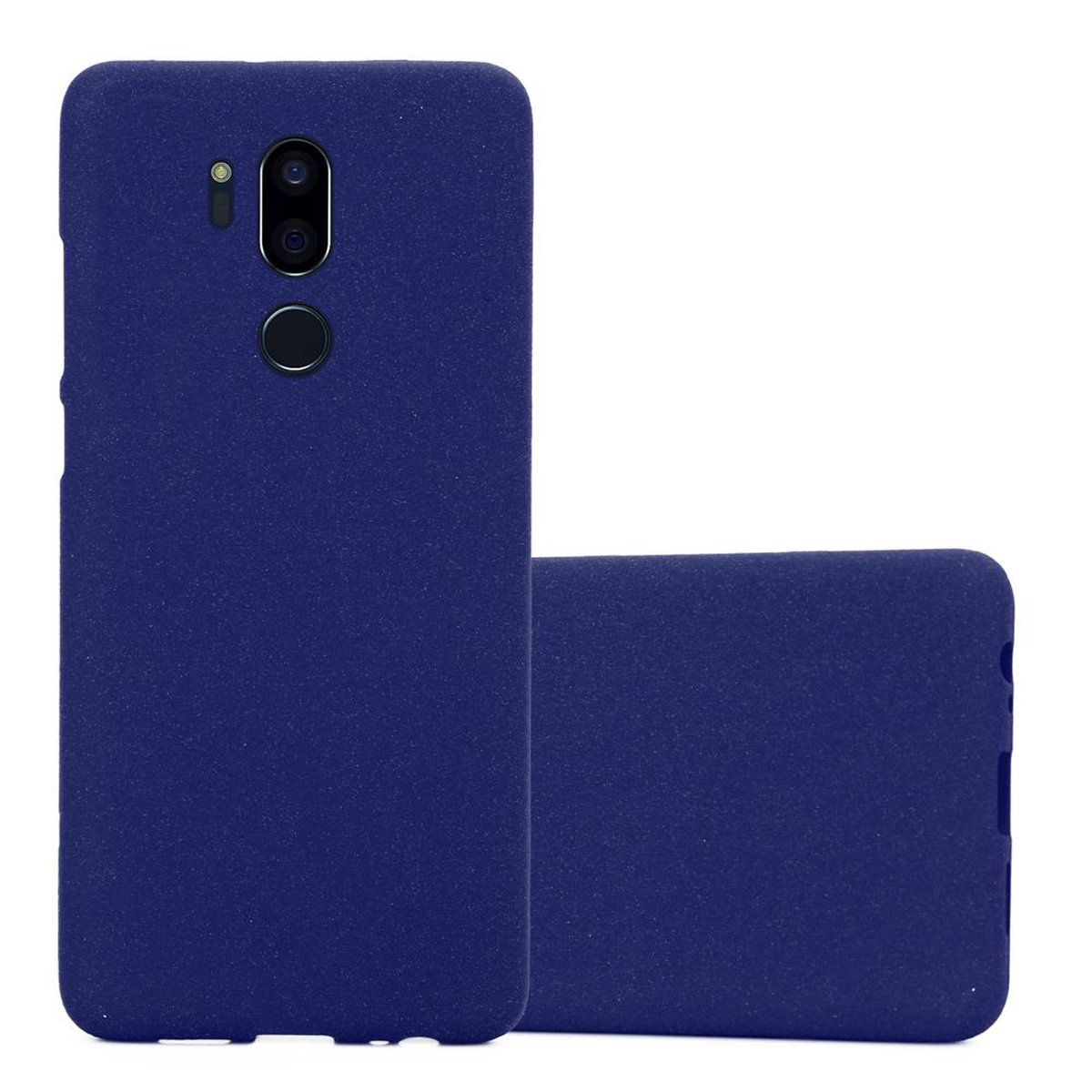 CADORABO TPU DUNKEL ThinQ FROST Frosted Backcover, ONE, BLAU Schutzhülle, FIT / LG, / G7
