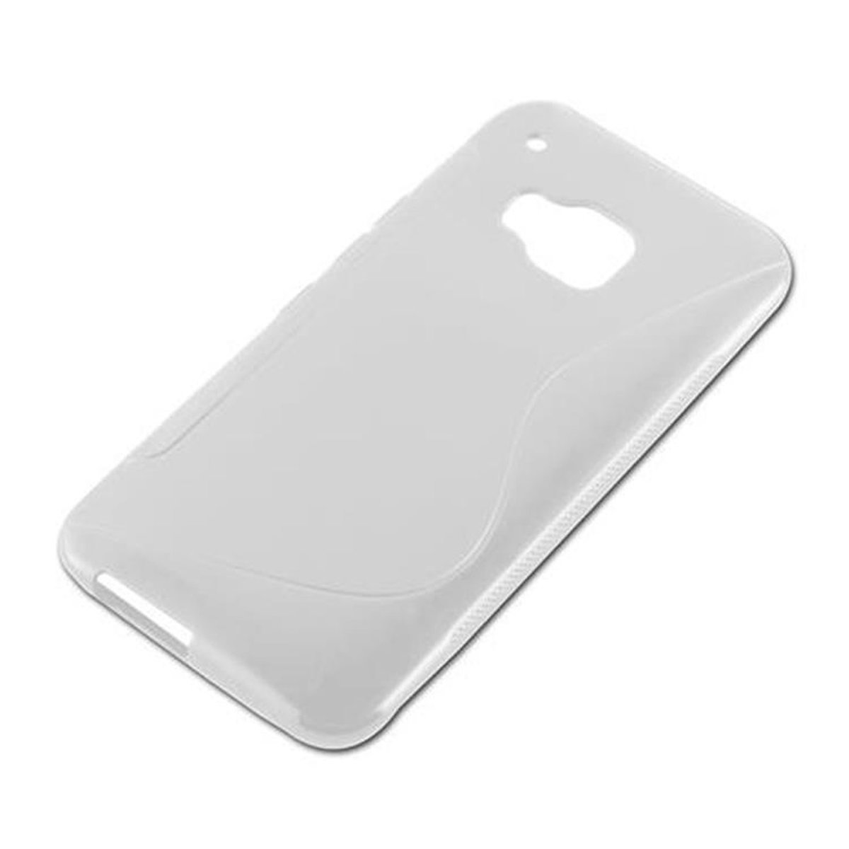 CADORABO TPU S-Line Handyhülle, M9 ME, TRANSPARENT Backcover, ONE / HTC, ONE PLUS HALB