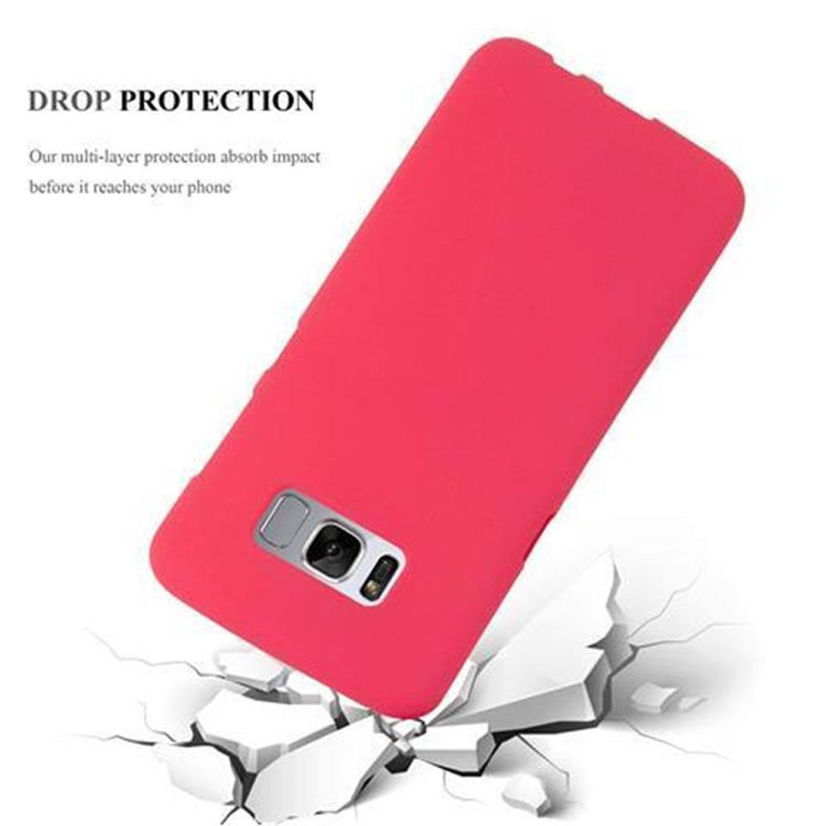 TPU ROT Samsung, Backcover, Galaxy FROST Schutzhülle, Frosted CADORABO S8,