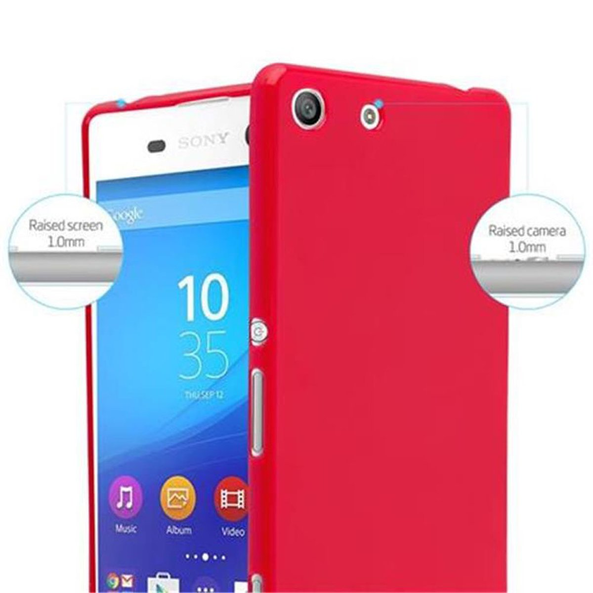 Jelly JELLY M5, Backcover, Xperia CADORABO Handyhülle, ROT Sony, TPU