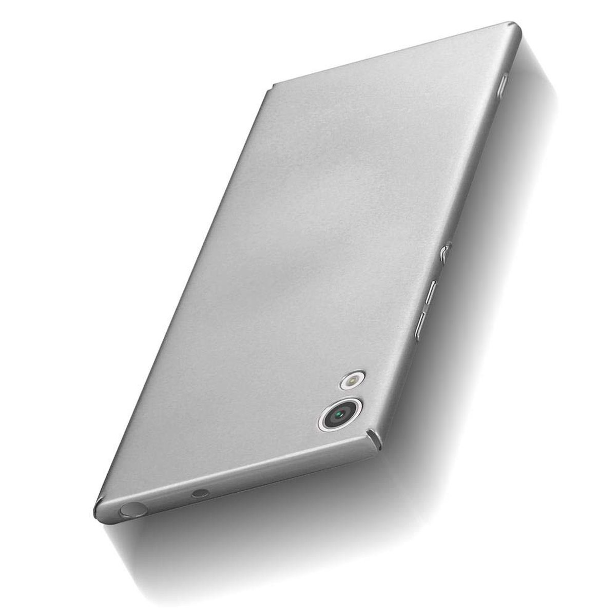 Metall XA1, SILBER im Xperia CADORABO Case Matt METALL Backcover, Hülle Sony, Hard Style,