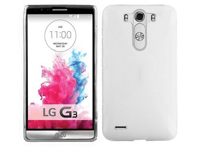 CADORABO TPU X-Line Schutzhülle, Backcover, HALB LG, G3, TRANSPARENT