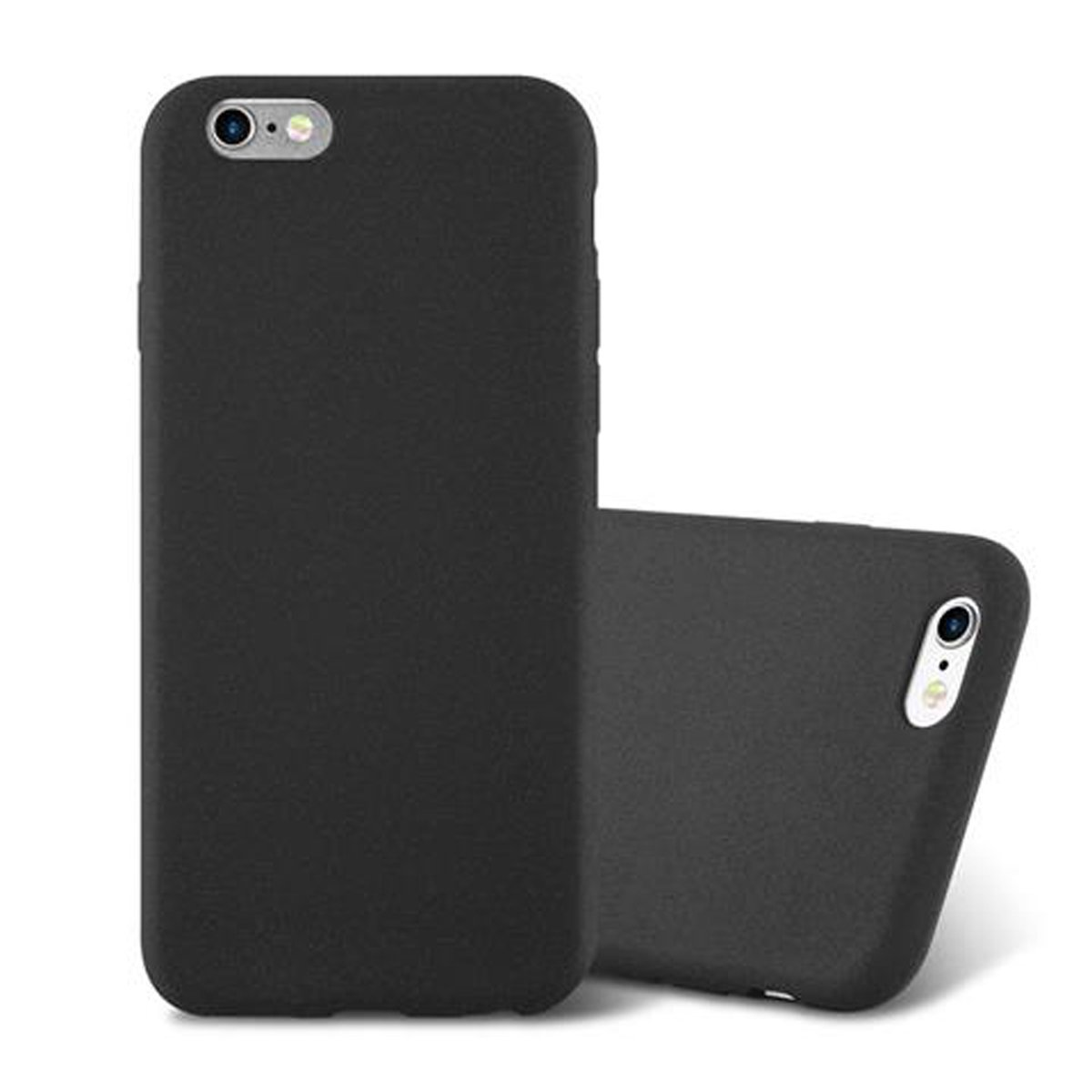 CADORABO TPU Frosted FROST Schutzhülle, Apple, iPhone 6 Backcover, SCHWARZ / 6S