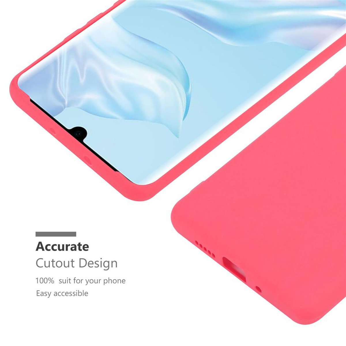 CADORABO Hülle Candy CANDY Style, im TPU P30 ROT Backcover, PRO, Huawei