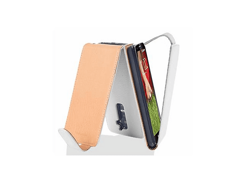 Custodia Flip In Similpelle Floreale Per HTC One SV – Bianco, Con Chiusura Magnetica E Porta Tessere