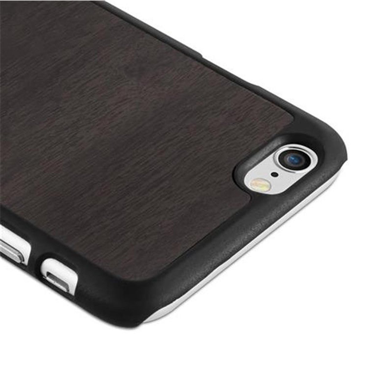CADORABO Hülle Hard Case 6 Style, / Apple, iPhone 6S, SCHWARZ Backcover, WOODY Woody