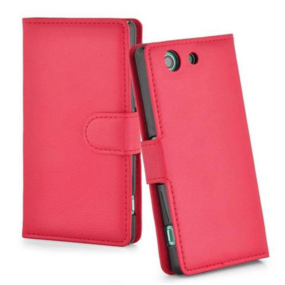 Bookcover, COMPACT, Standfunktion, Hülle KARMIN ROT Z3 Sony, Xperia Book CADORABO