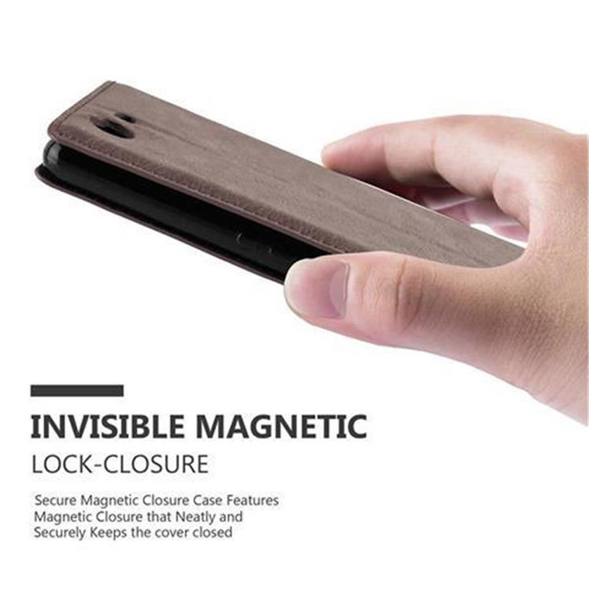 Magnet, COMPACT, Bookcover, BRAUN Z3 Invisible Xperia Book CADORABO Sony, Hülle KAFFEE