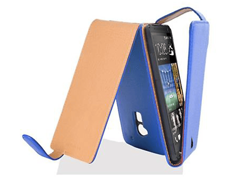 CADORABO Style, T6, HTC, ONE Flip BLAU Schutzhülle MAX KÖNIGS im Flip Cover,