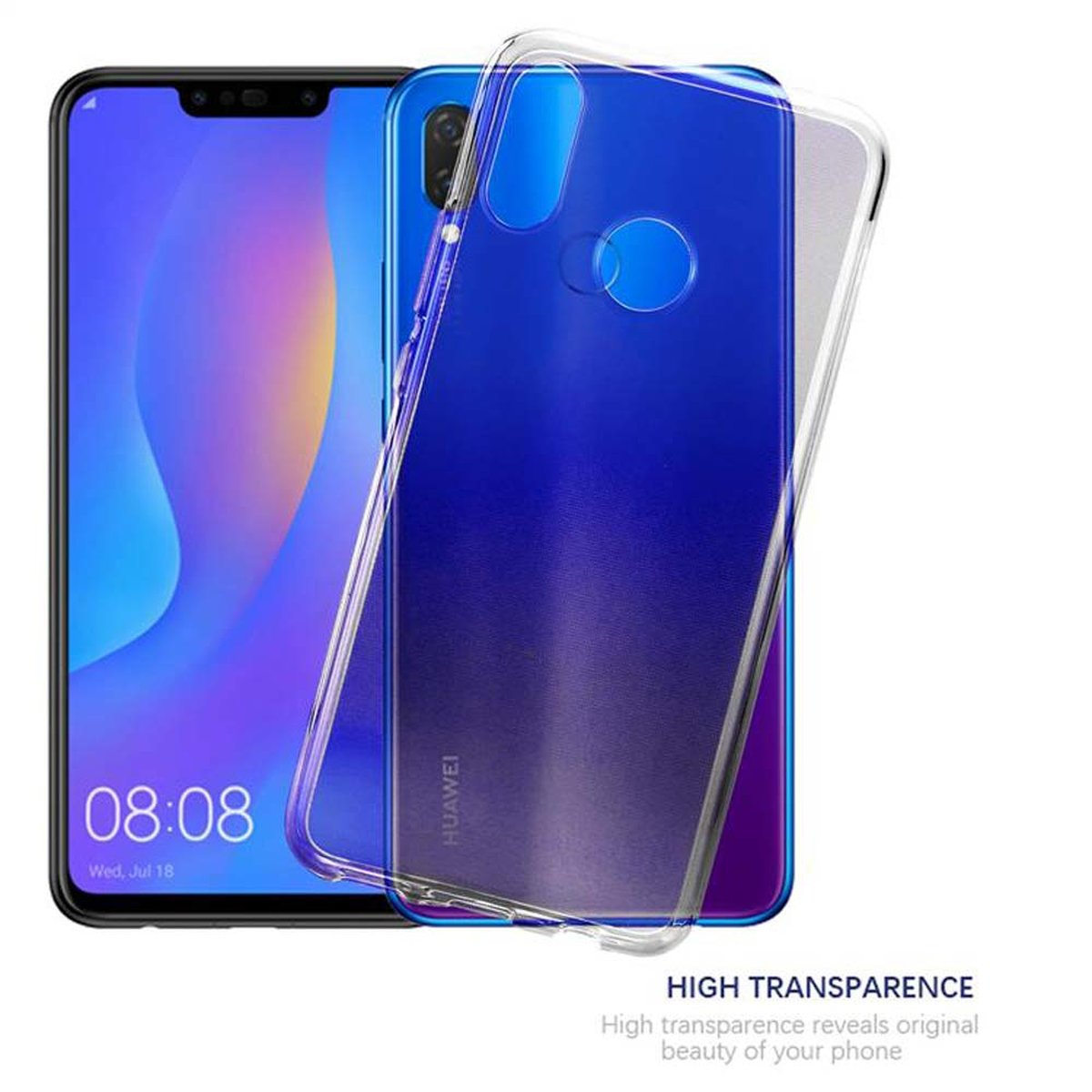 CADORABO TPU Ultra TRANSPARENT P VOLL SMART 2019, Schutzhülle, Slim Backcover, Huawei, AIR PLUS