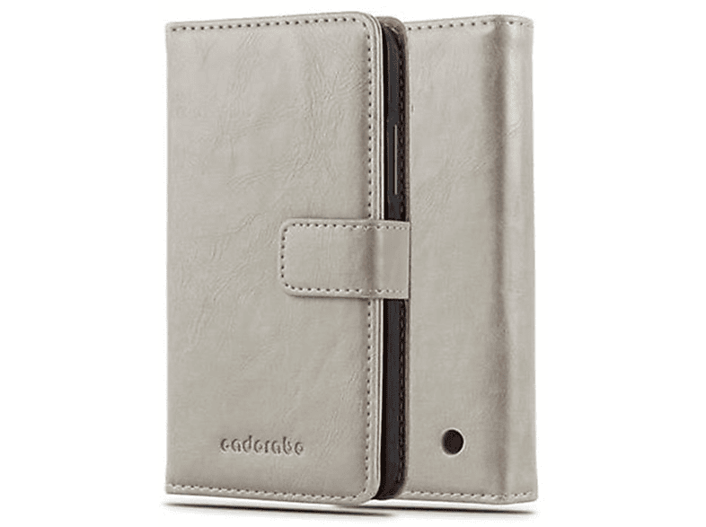 CADORABO Hülle Luxury CAPPUCCINO Style, Bookcover, BRAUN 640, Lumia Book Nokia