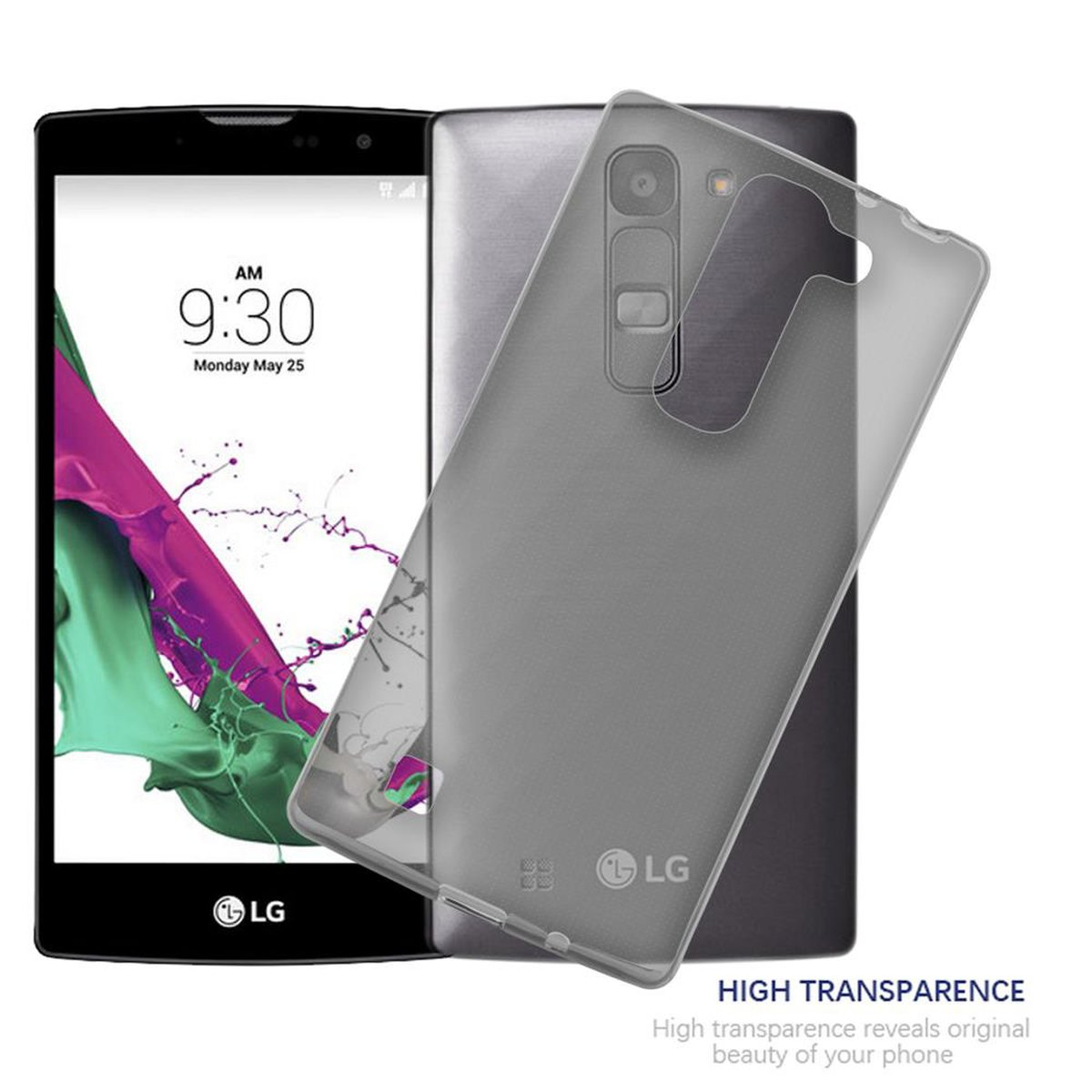 CADORABO TPU MINI TRANSPARENT G4 MAGNA, / Ultra SCHWARZ / Schutzhülle, LG, G4C Backcover, AIR Slim