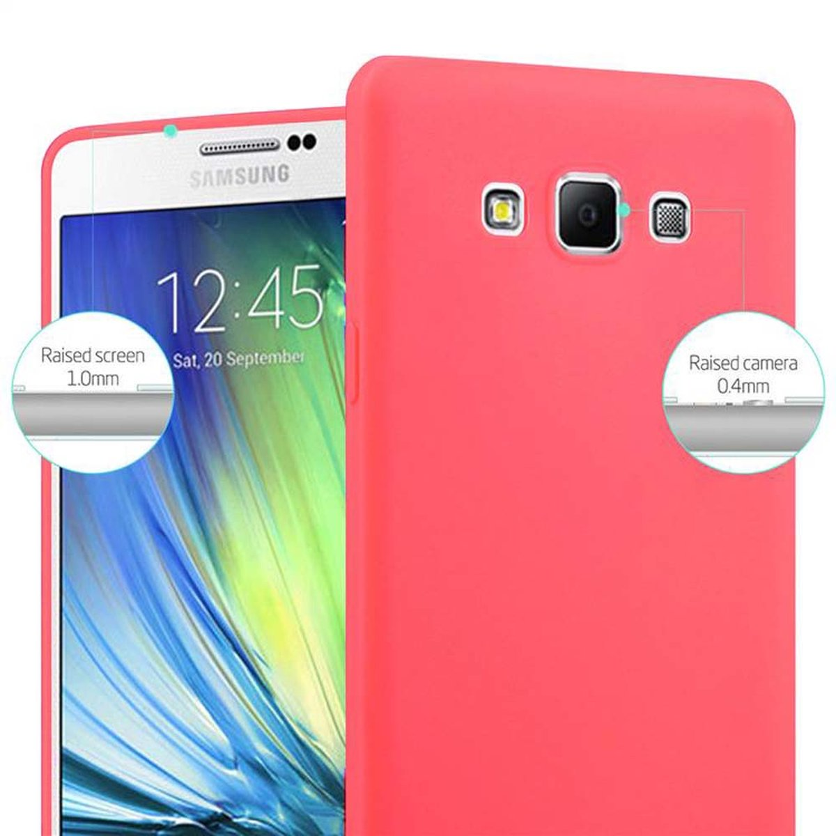 CADORABO Hülle im TPU Candy Samsung, ROT A7 CANDY Backcover, Style, Galaxy 2015