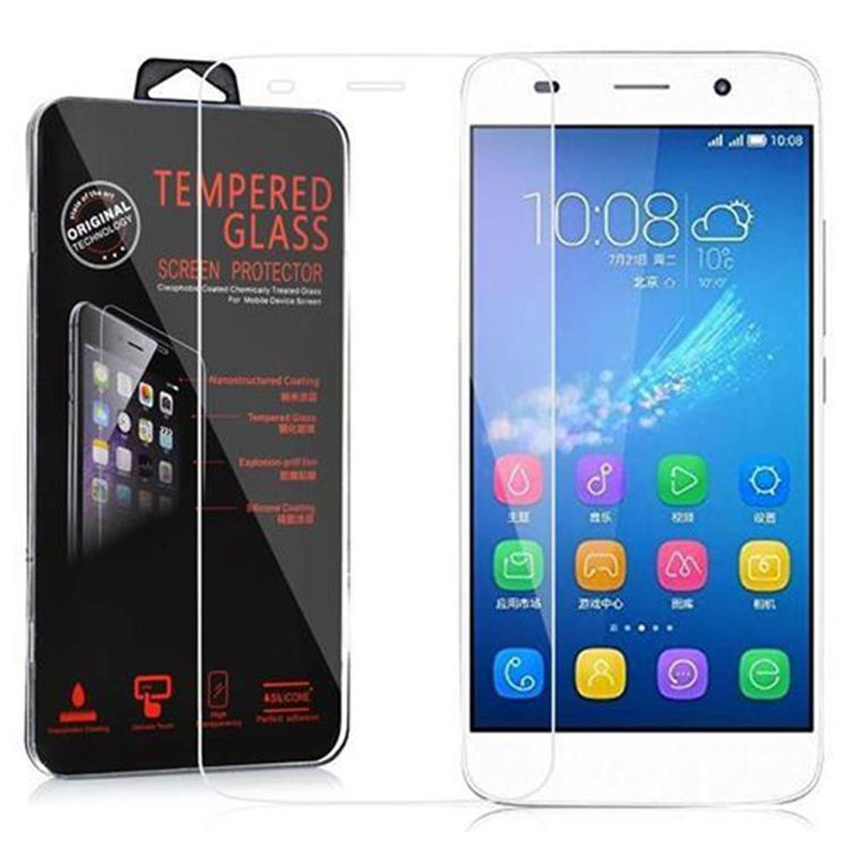 Huawei / Tempered Y6 Schutzfolie(für 2015 Honor Glas 4A) CADORABO Schutzglas