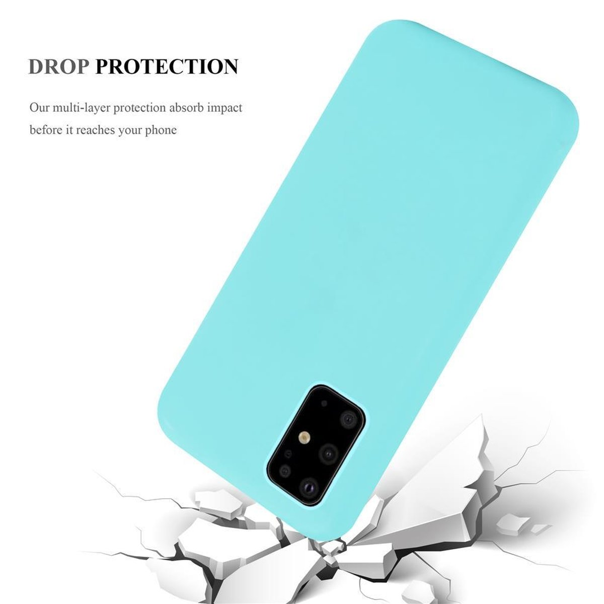 CADORABO Hülle im Samsung, PLUS, CANDY Style, S20 Galaxy Candy Backcover, BLAU TPU