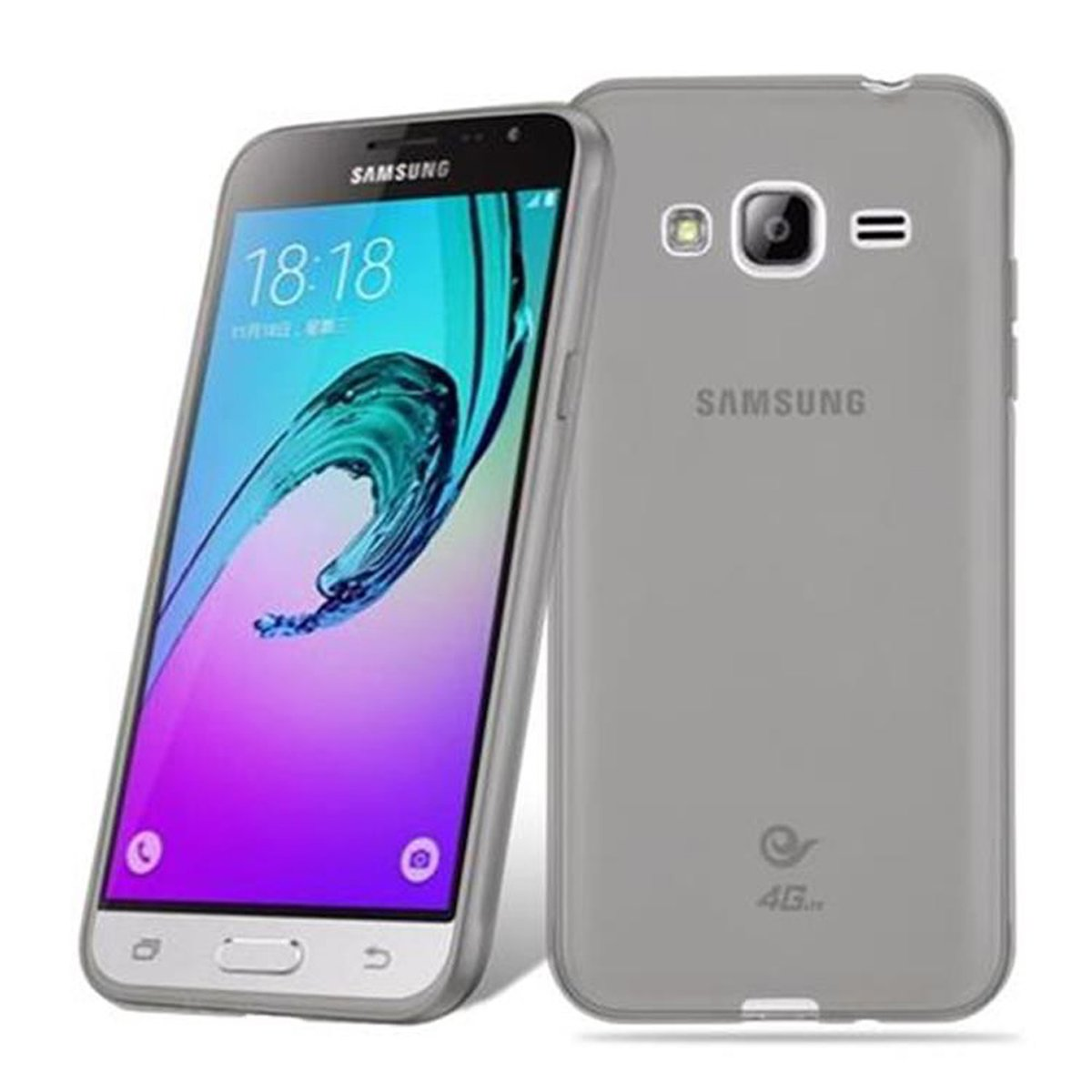 2016, CADORABO J3 Ultra AIR TRANSPARENT Slim Galaxy TPU SCHWARZ Backcover, Samsung, Schutzhülle,