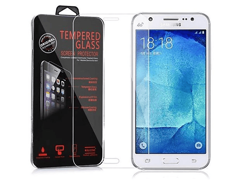 CADORABO Schutzglas Tempered Glas Schutzfolie(für Galaxy Samsung J5 2015)