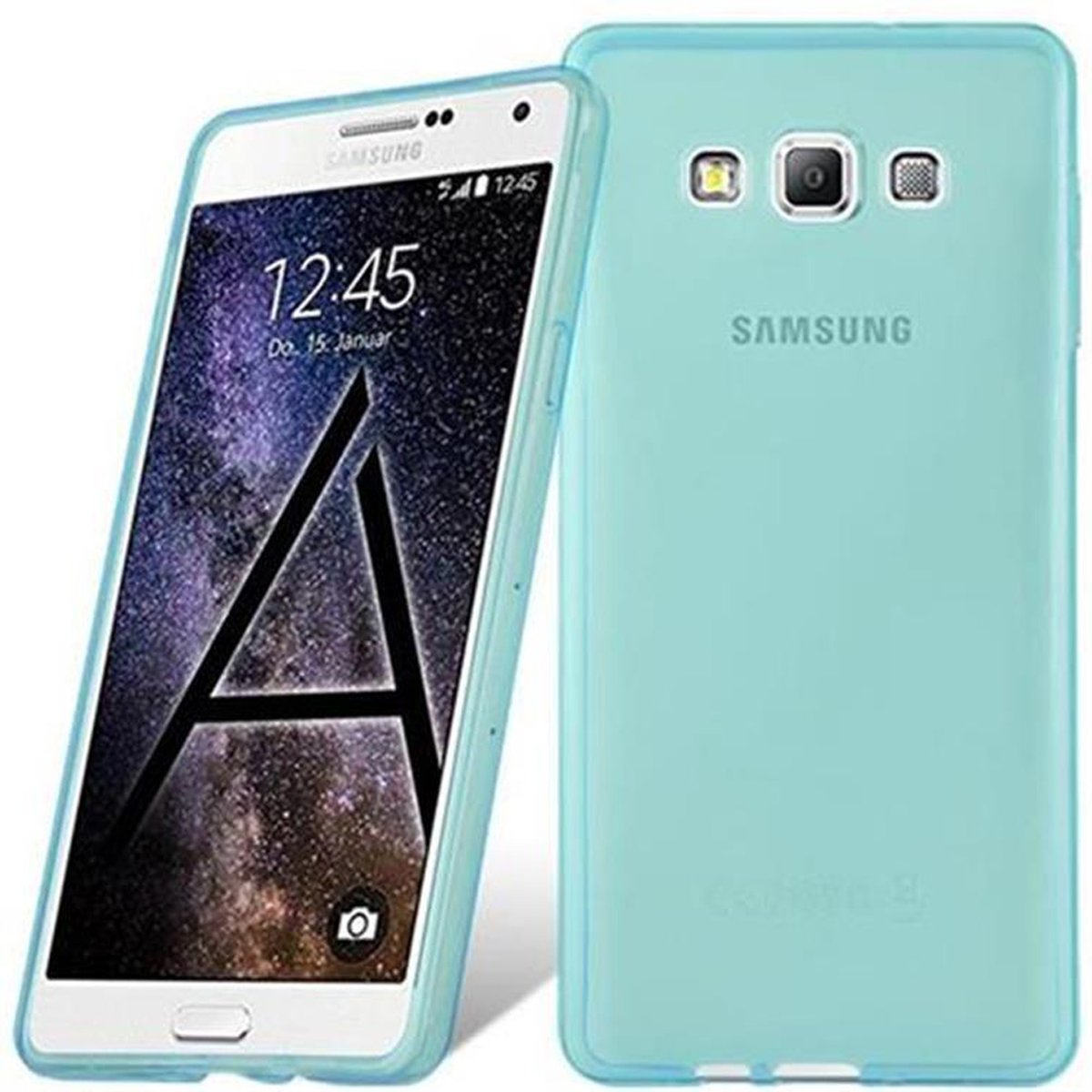 Slim Galaxy TPU 2015, A7 AIR Ultra Backcover, TRANSPARENT Schutzhülle, Samsung, BLAU CADORABO