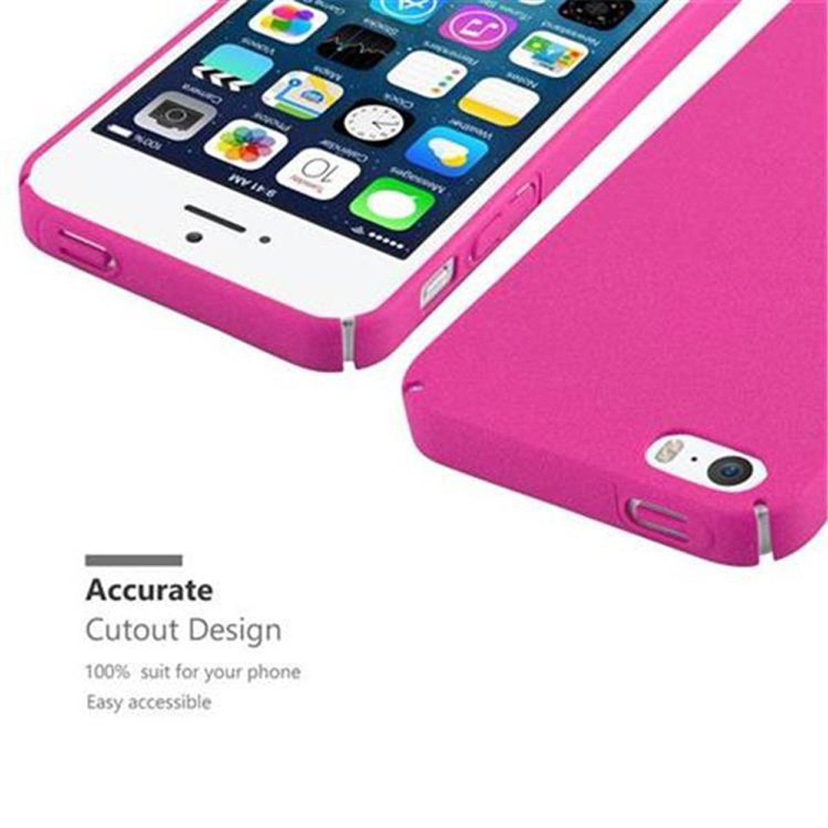 / Apple, Hard / CADORABO Style, PINK 2016, Hülle 5 FROSTY 5S im iPhone Frosty Backcover, Case SE