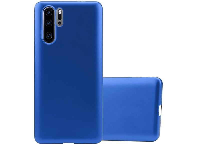 Backcover, Huawei, P30 TPU PRO, BLAU Hülle, CADORABO Metallic METALLIC Matt