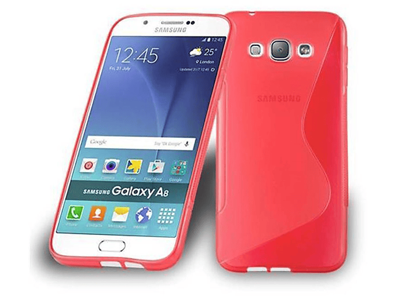 Galaxy TPU ROT CADORABO Samsung, S-Line INFERNO Backcover, A8 Handyhülle, 2015,