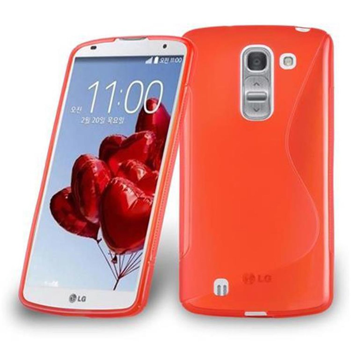CADORABO TPU S-Line Handyhülle, ROT 2, G LG, OPTIMUS Backcover, PRO INFERNO