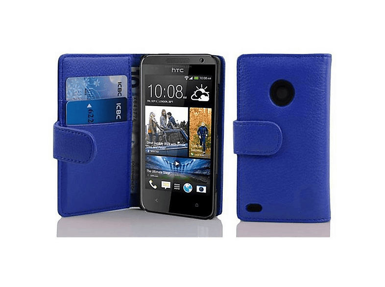 Cadorabo Custodia per HTC One A9 in Nero di Notte - Protezione in Stile Flip con Chiusura Magnetica - Case Cover Wallet Book Etui
