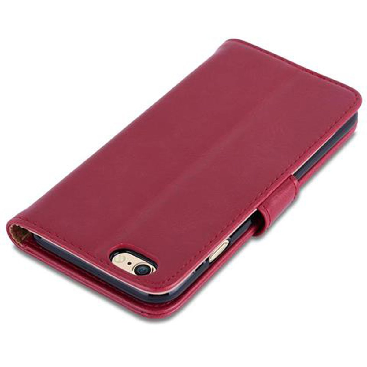 CADORABO Hülle 6 Apple, Bookcover, WEIN Luxury Book ROT Style, iPhone / 6S