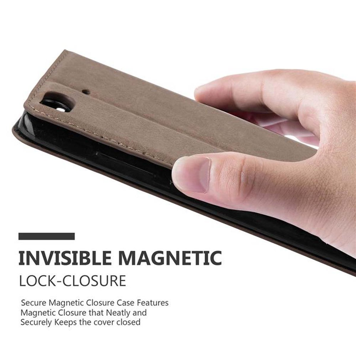Invisible Mi CADORABO KAFFEE Magnet, BRAUN Hülle 5s, Bookcover, Book Xiaomi,