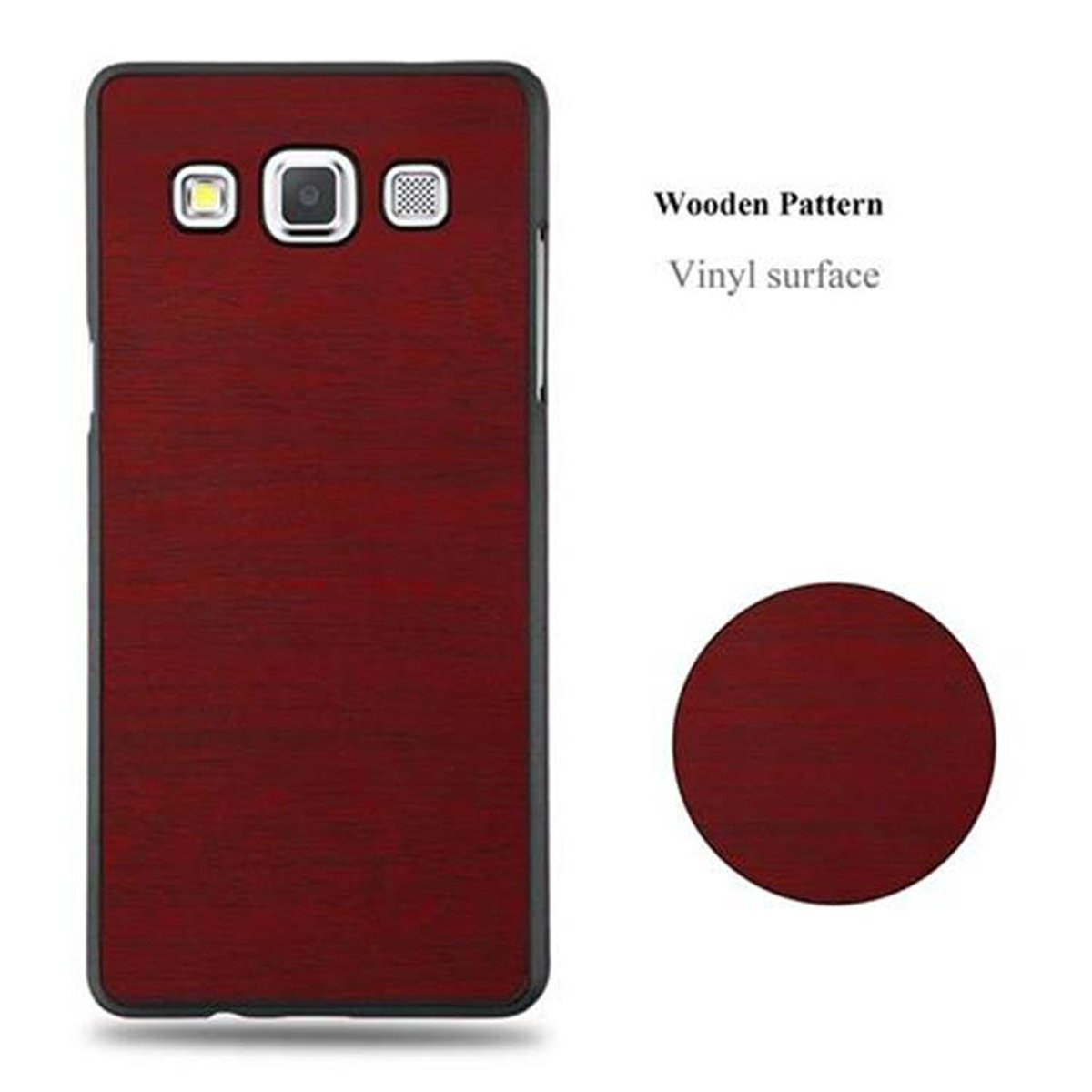 Backcover, CADORABO Hülle ROT Style, 2015, Case Samsung, A5 Woody WOODY Hard Galaxy