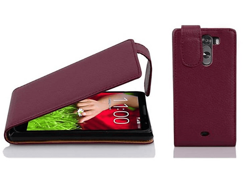 Flip im Schutzhülle Style, CADORABO LG, LILA MINI, Cover, G2 BORDEAUX Flip