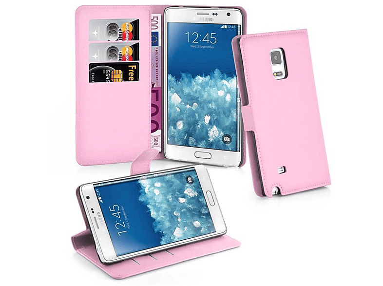 CADORABO Book Hülle Standfunktion, Bookcover, Samsung, Galaxy NOTE EDGE, LOTUS ROSA