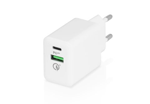 WICKED CHILI 2x 20W Ladegerät Netzteil Quick Charge + USB C,  Schnellladegerät für Apple iPhone 14 & MagSafe Dual USB Netzteil