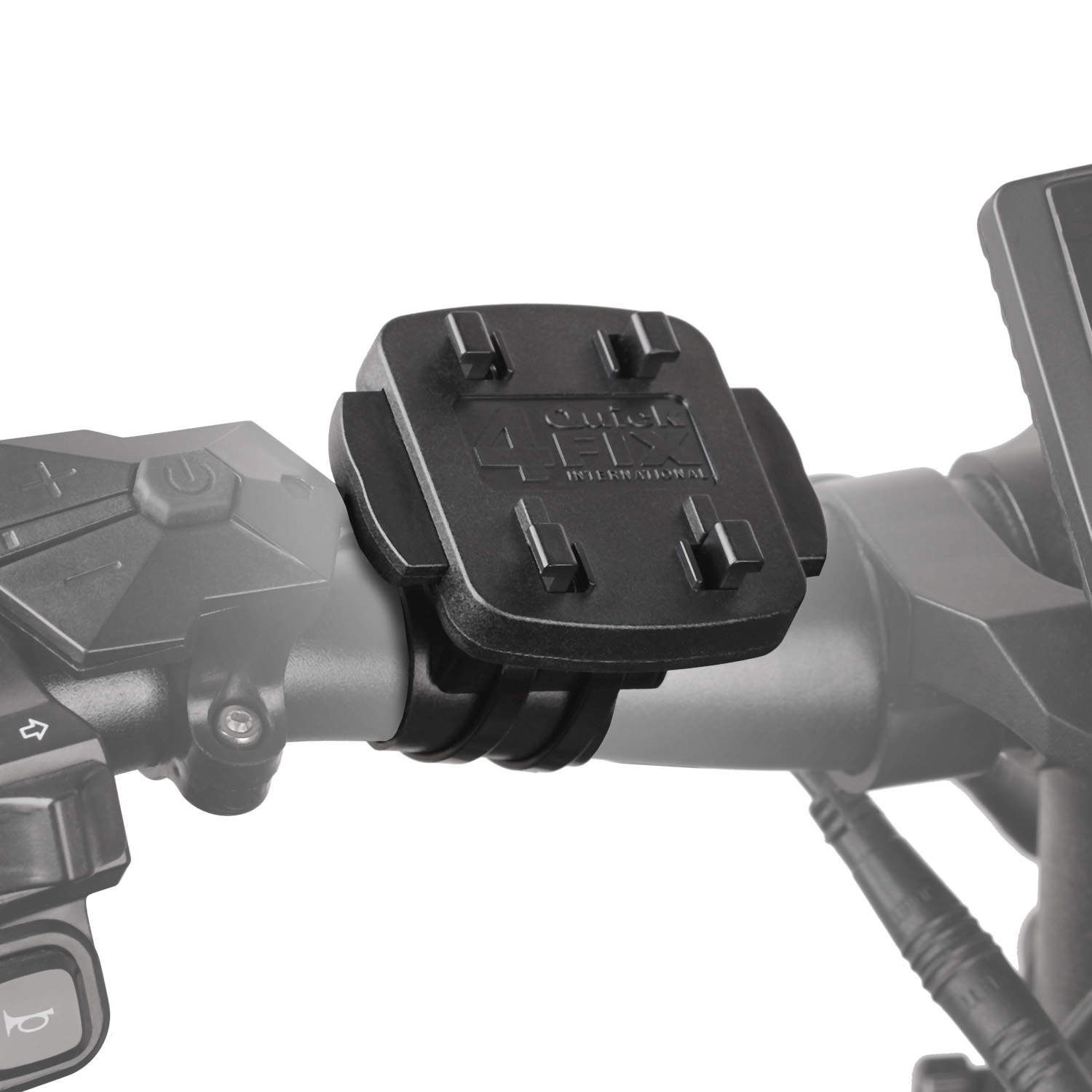 Motorradhalterung / für Set QuickMOUNT (6,7 Apple Pro Zoll) 12 Motorrad iPhone Max Handy / WICKED schwarz Fahrrad CHILI Fahrradhalterung Halterung,