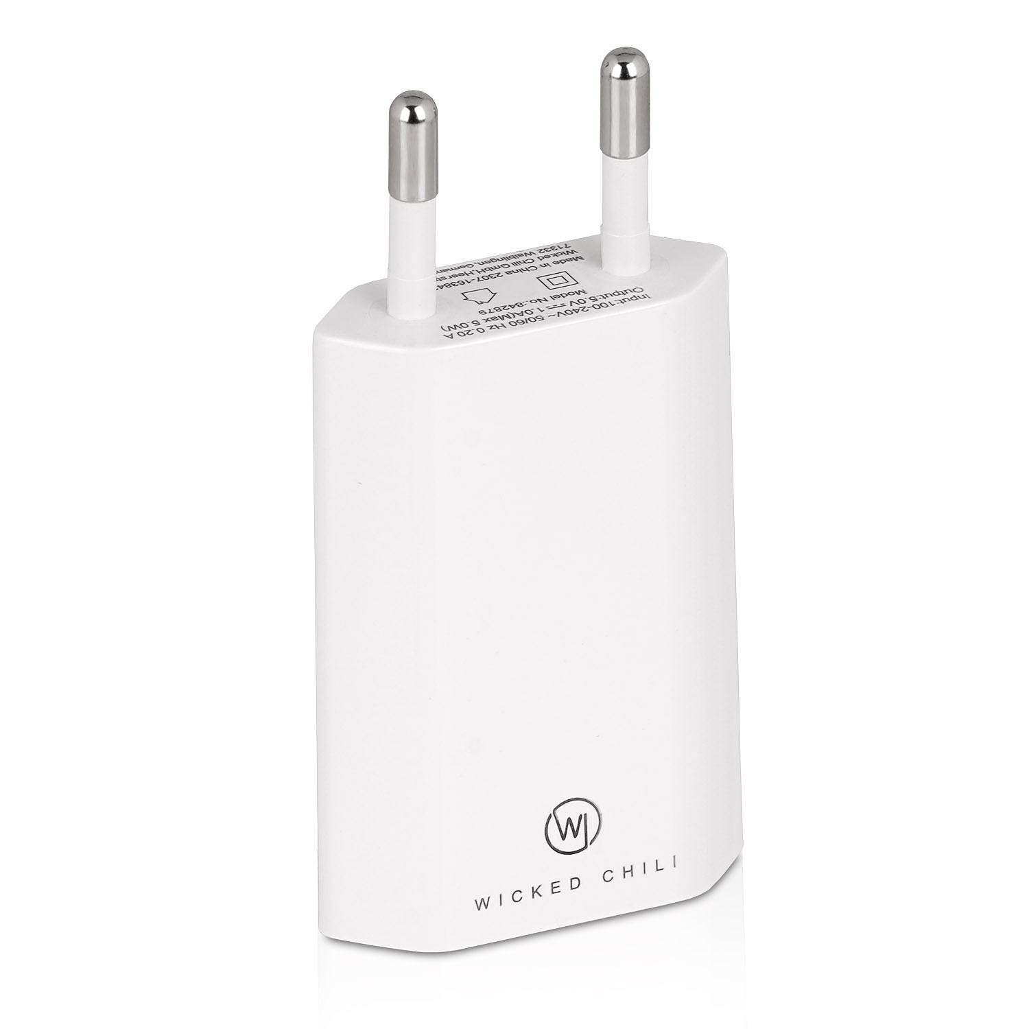CHILI (1A, USB 2 / für / 4x Smartphone iPhone 5V) schwarz weiß Adapter WICKED Ladegerät / Galaxy Handy Netzteil USB Samsung 2