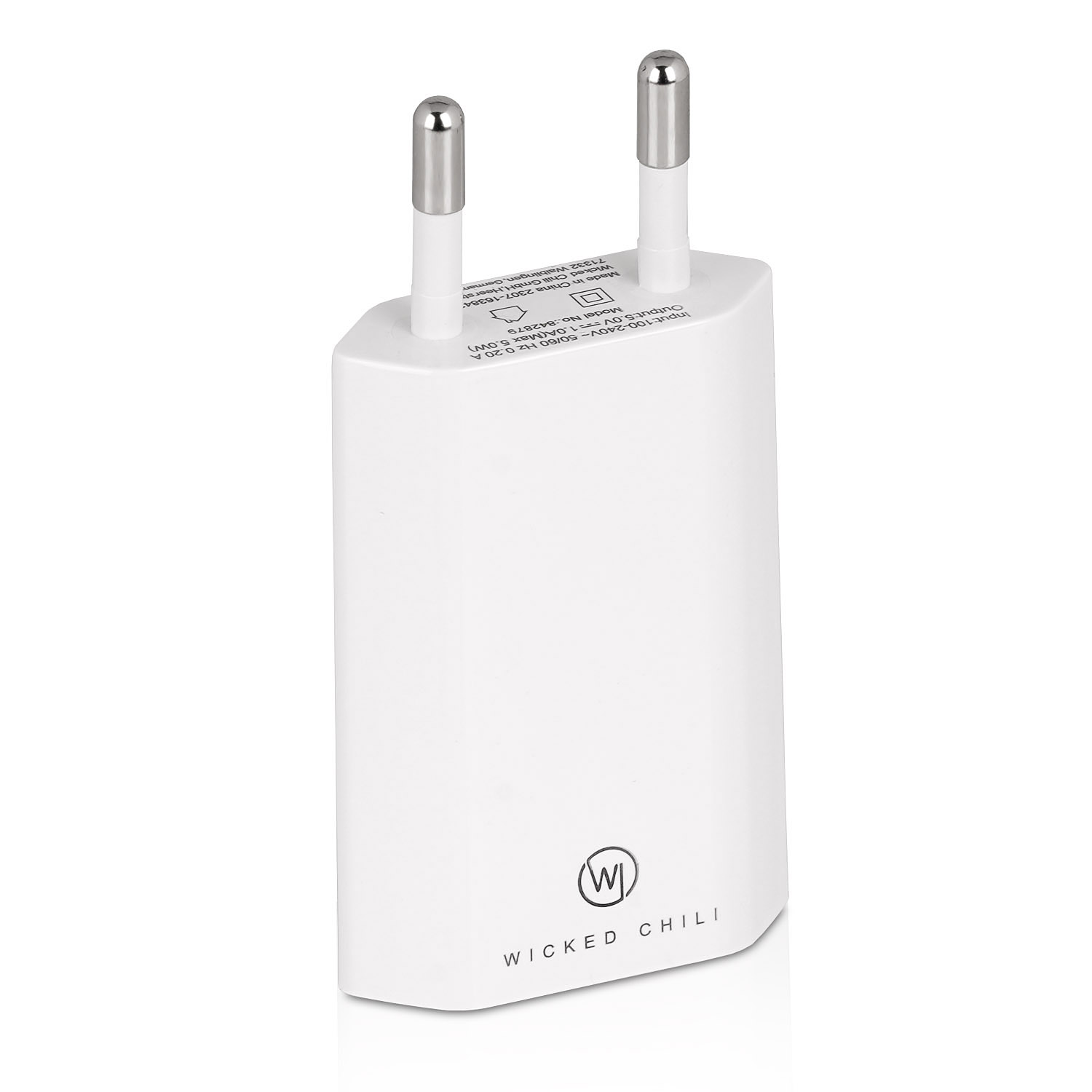 WICKED CHILI 2x 5W Netzteil Handy (5V Smartphone Netzstecker für Steckernetzteil Apple / Samsung Galaxy USB Adapter / iPhone 1A) / Ladegerät