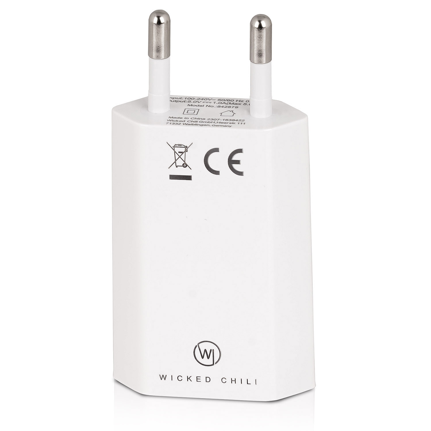 / Power Ladegerät Adapter USB WICKED CHILI Handy Netzteil Lautsprecher USB 1x 5W Series Pro Bluetooth weiß Adapter (1A)