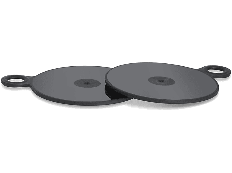 WICKED CHILI 2er Set 75mm Klebe-Befestigungsplatte fürs Auto Armaturenbrett Adapterplatte Klebeplatten, schwarz