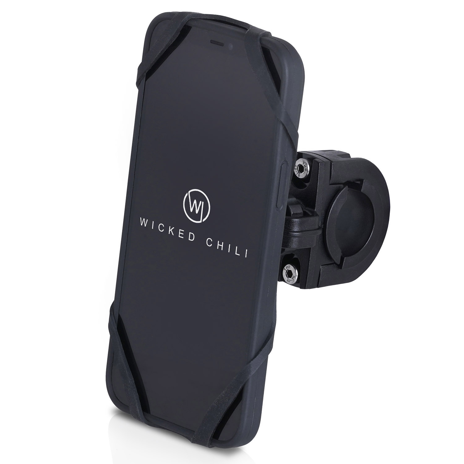 WICKED CHILI QuickMOUNT Fahrrad Hülle 13 Adapter Case, Halterung mit 13 / Halterung Fahrrad für Bike iPhone Motorrad Rennrad schwarz MTB Pro Lenker (6,1\