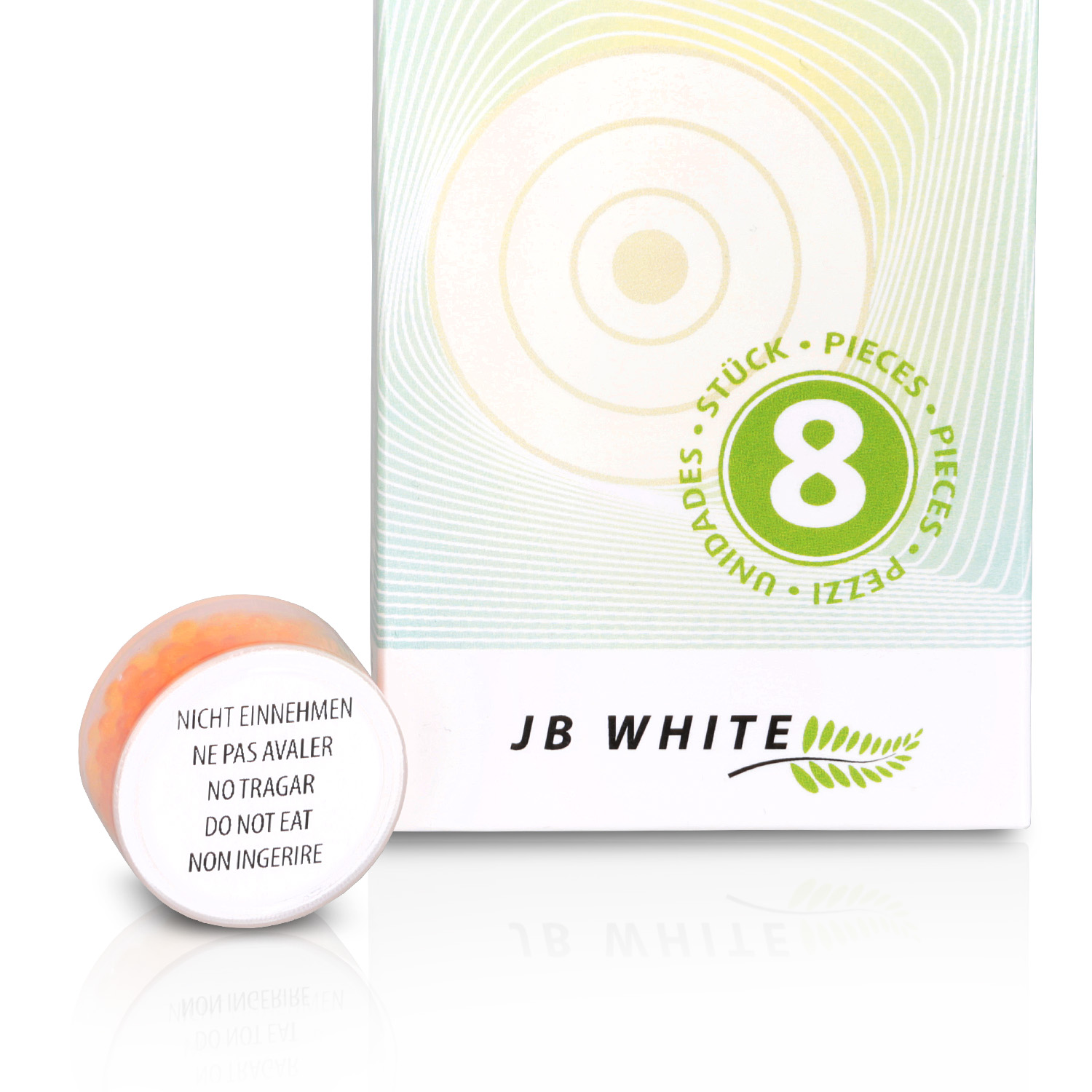 JB WHITE 8 Trockentabletten mit Hörgerät Trocknungskapseln Farbindikator Trockenkapseln für Hörgeräte