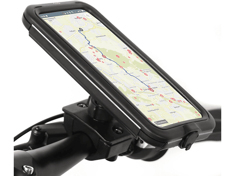 WICKED CHILI Tour Case Universal Handy Fahrradhalterung wasserdicht für Smartphone 5,0 - 6,7 Zoll (360 Grad) Fahrrad / Motorrad Handy Halterung, schwarz