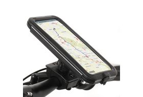 WICKED CHILI Universal Fahrrad & Motorrad Handyhalterung mit Sicherungsgummi  für Handy / Smartphone Fahrradhalterung / Motorradhalterung, schwarz