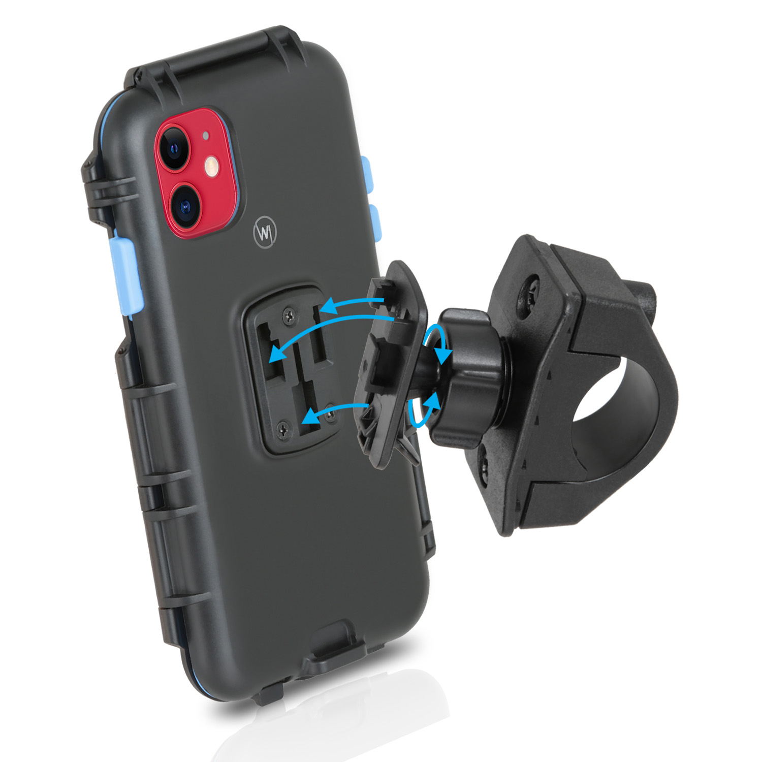 WICKED CHILI Tour Case 11 wasserdichte für Fahrradhalterung Apple Halterung, iPhone Motorrad Fahrrad / Handy schwarz
