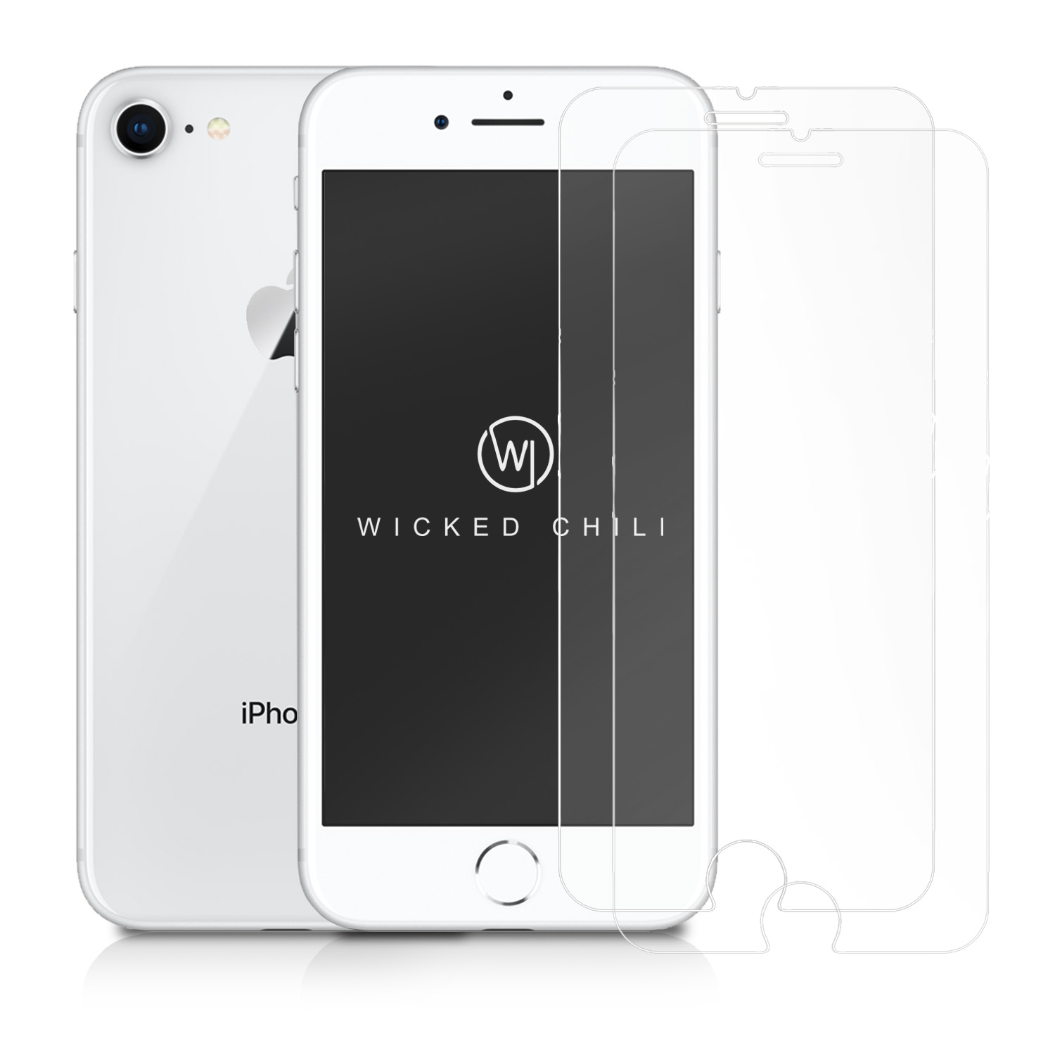 WICKED CHILI 2X Easy-In 6S) 8, 7, 6, iPhone Apple iPhone iPhone Schutzglas(für iPhone