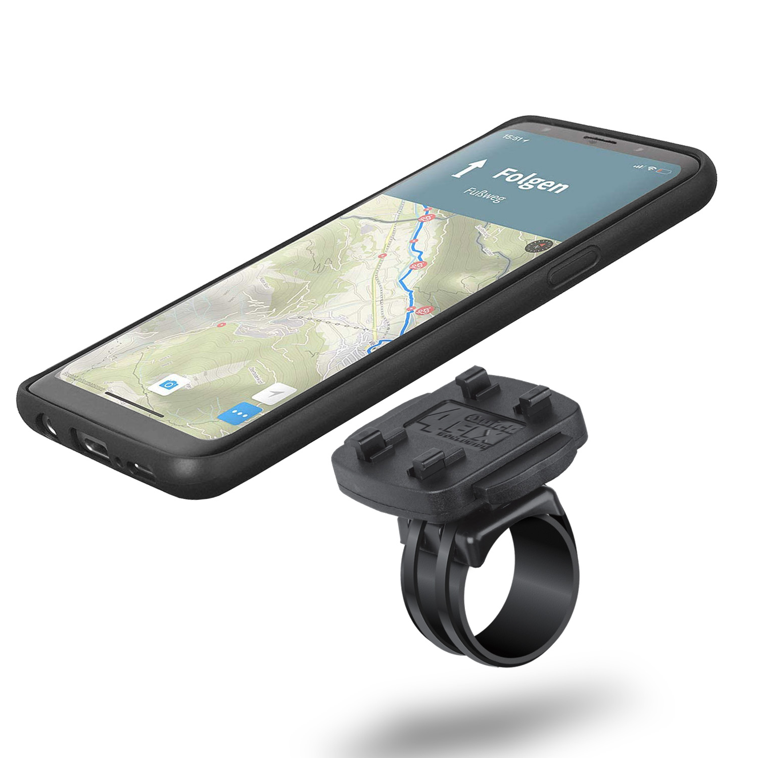 WICKED CHILI Set Handy Halterung, Motorrad QuickMOUNT Fahrradhalterung Samsung / / schwarz Galaxy S9 Motorradhalterung Fahrrad für
