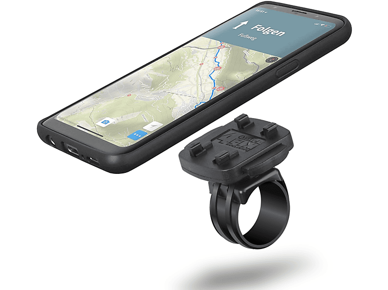 WICKED CHILI QuickMOUNT Fahrradhalterung / Motorradhalterung Set für Samsung Galaxy S9 Fahrrad / Motorrad Handy Halterung, schwarz