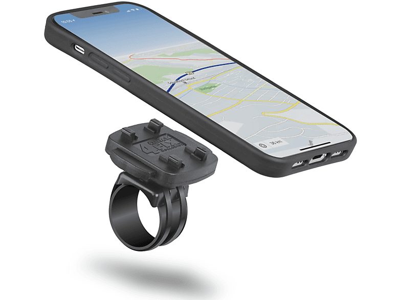 WICKED CHILI QuickMOUNT Fahrradhalterung / Motorradhalterung Set für Apple iPhone 12 Pro Max (6,7 Zoll) Fahrrad / Motorrad Handy Halterung, schwarz