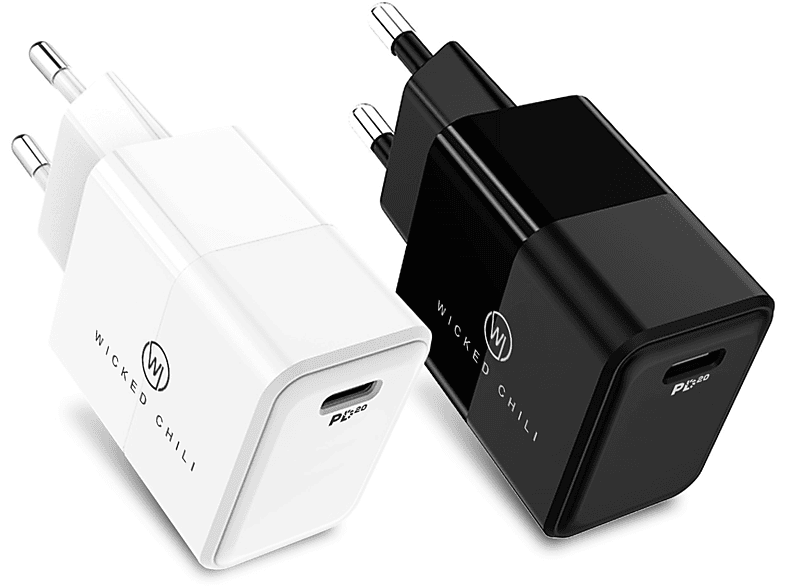 MagSafe CHILI Netzteil 20W USB-C Netzteil 2x Charger, Adapter Universal 13, 12 Schnellladegerät für WICKED PD iPhone USB 14, C &